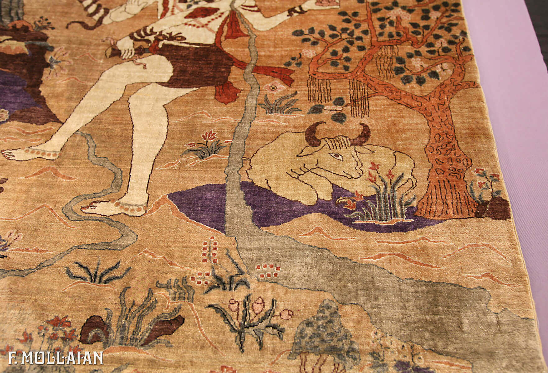 Teppich Indisch Antiker Seide Deccani Indian n°:22341858